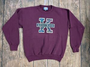 Vintage Mens Kennwood Theme Park Red Sweatshirt Monogram Size L?